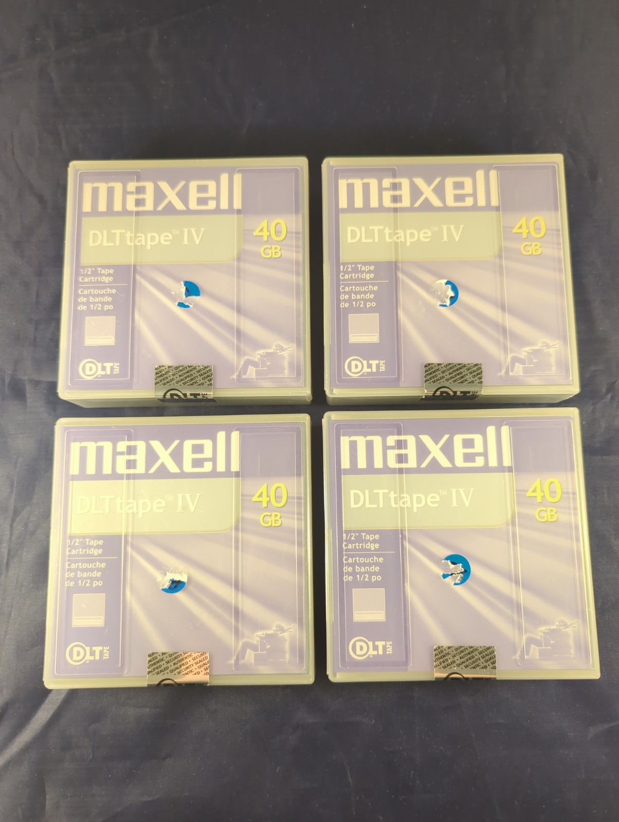 4x Maxell DLTtape IV 40GB Data Cartridge Tapes – Sealed