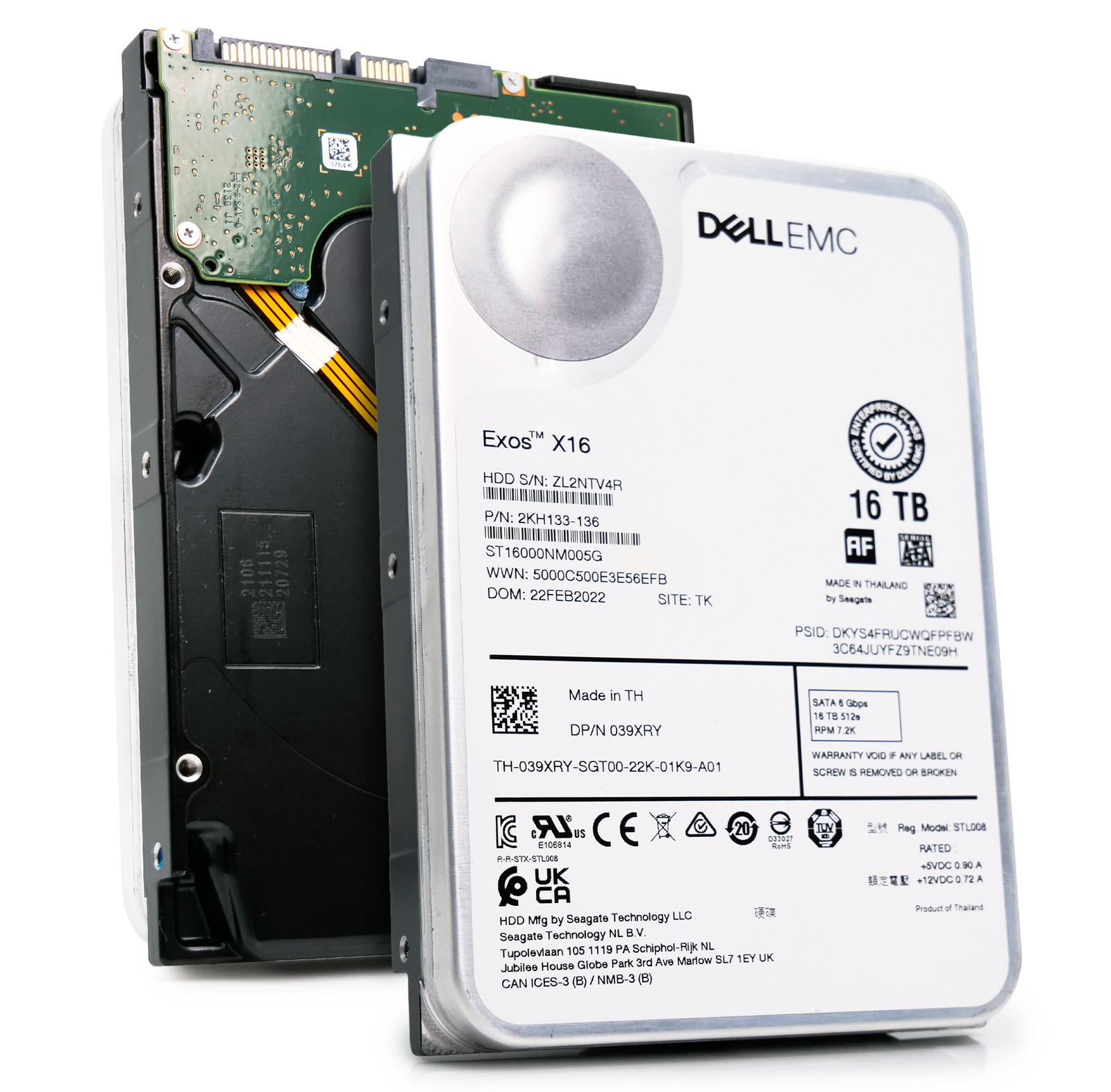 Dell/Seagate Exos X16 16TB ST16000NM005G 7.2K RPM SATA 6Gb/s 4Kn 3.5" HDD