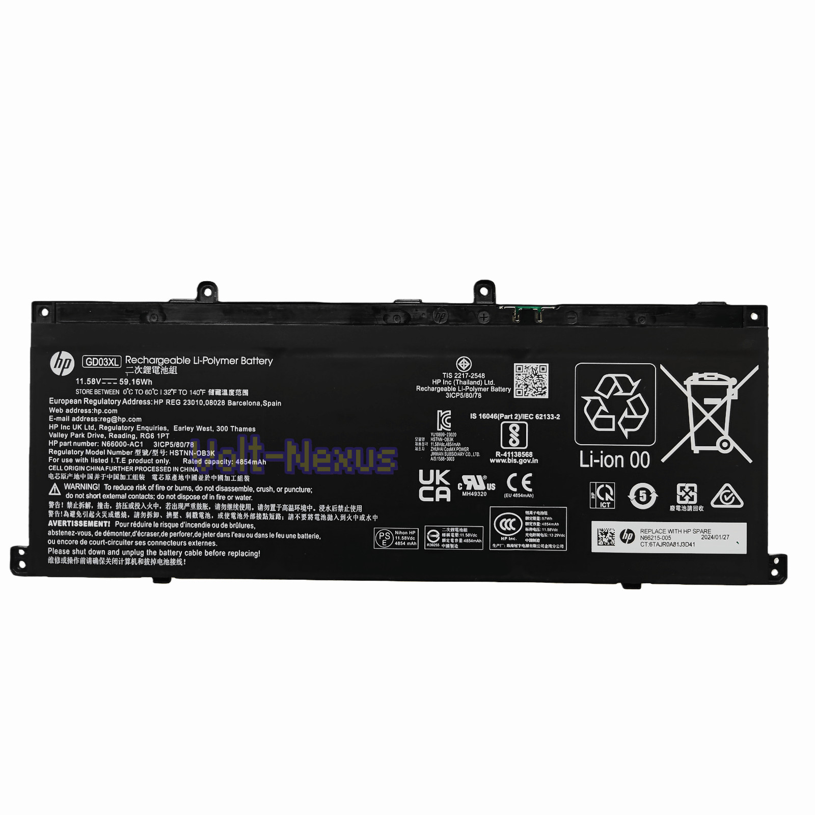59.16Wh GD03XL GD03059XL Original New Battery for HP Envy x360 2-in-1 14-fc0000