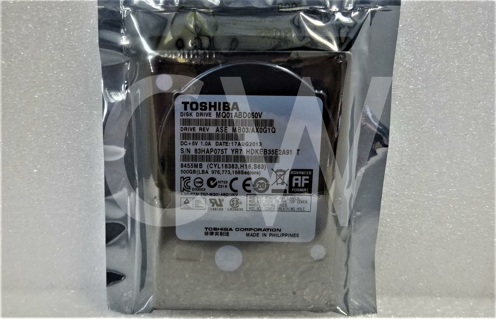 MQ01ABD050V Toshiba 500GB 5.4K RPM 3Gb/s 2.5" SATA Laptop HDD Hard Drive