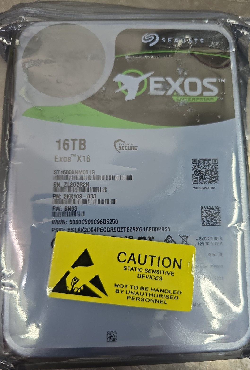Seagate Exos X16 7200RPM 35 SATA III 256MB Cache 16TB Internal Enterpris G2U