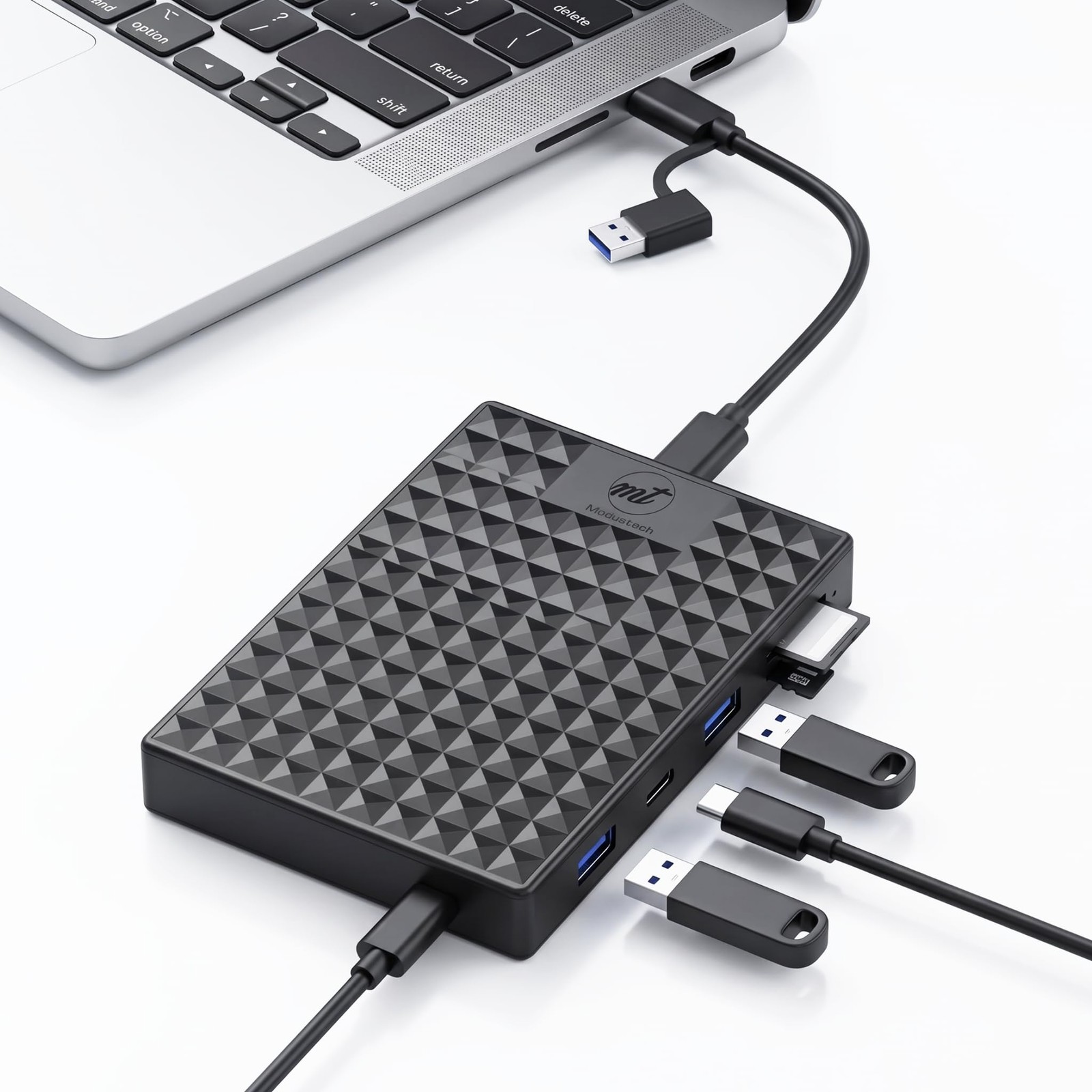 ModusTech Nexus 1TB Portable External Hard Drive with Builtin Docking Station...