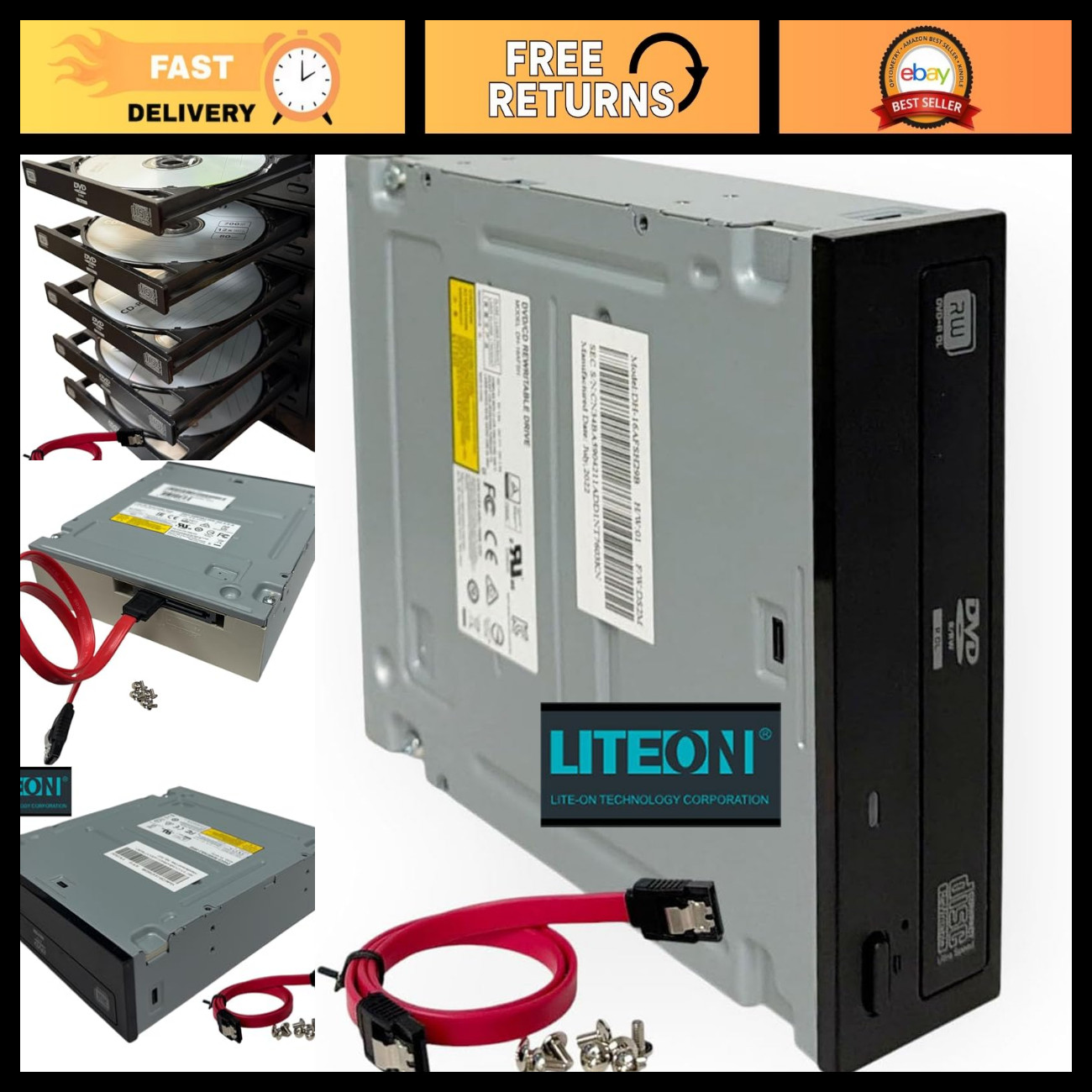 24x Dual-Layer SATA DVD±RW Drive with Installation Kit for Desktop & Servers