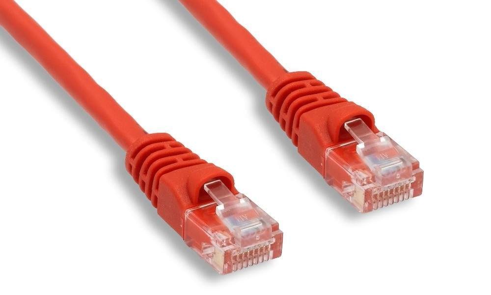 Network CROSSOVER Cable 10FT RED RJ45 CAT5e