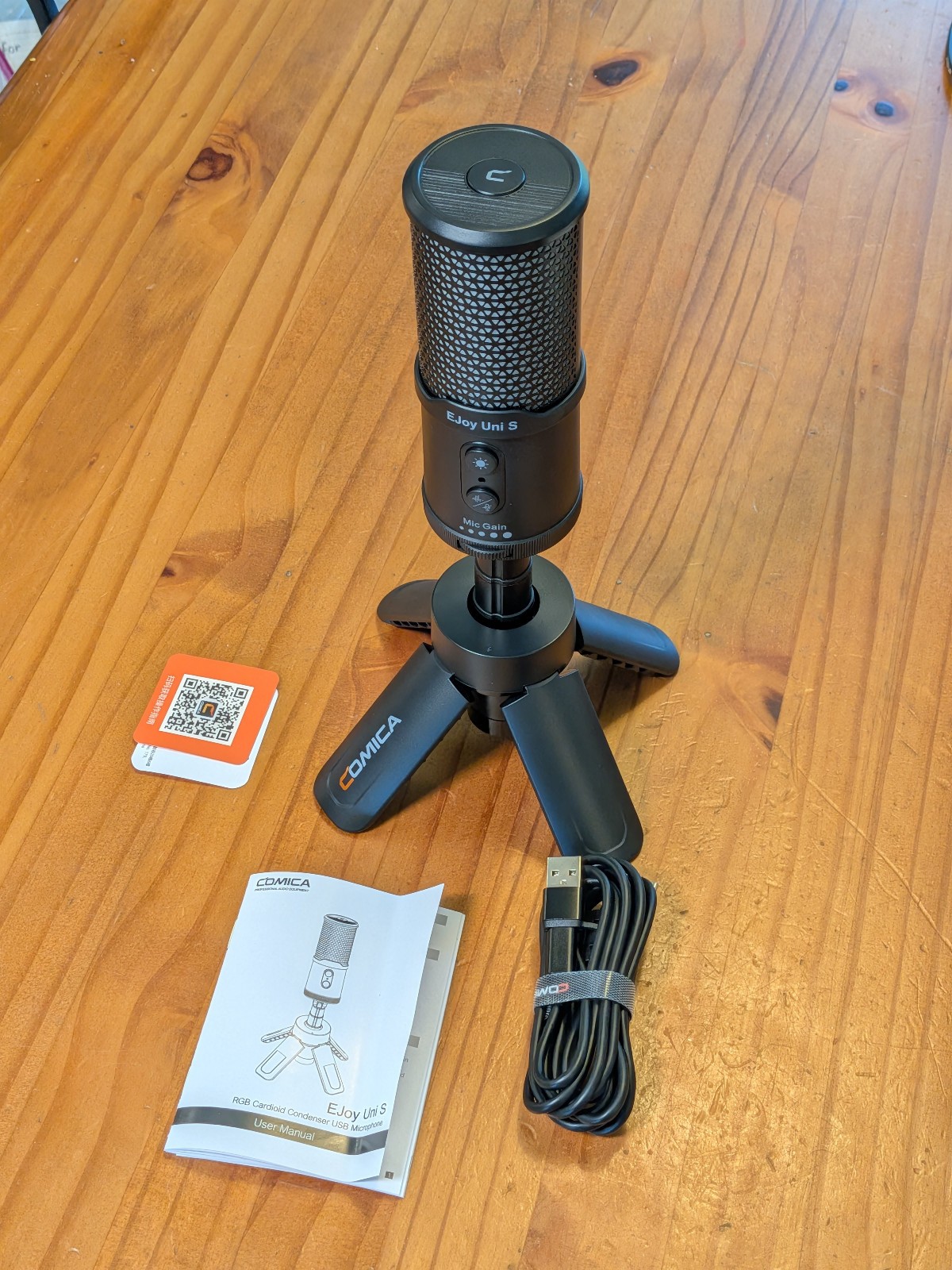 COMICA EJoy UNI S USB Microphone for PC, RGB LEDs