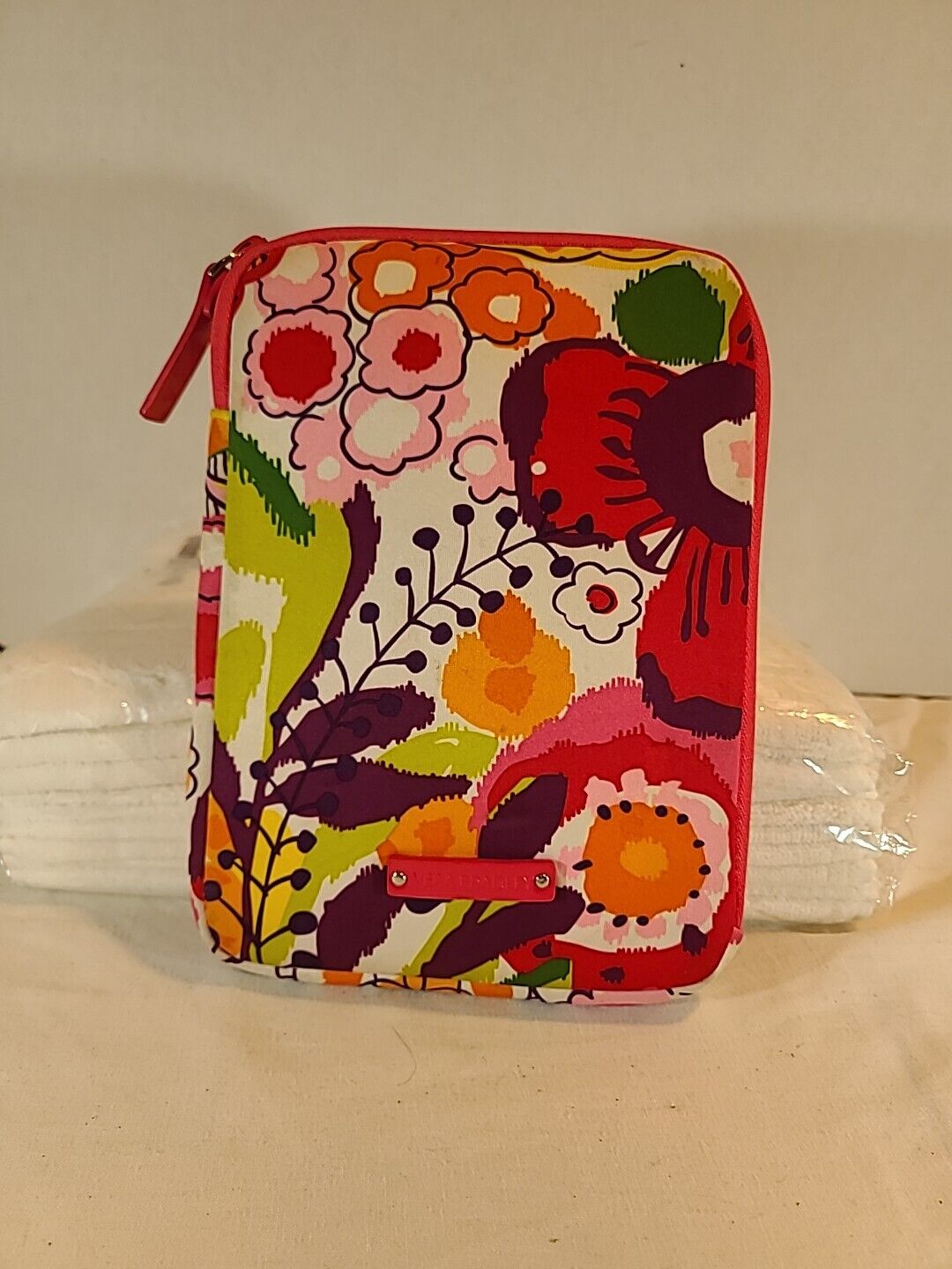 Vera Bradley Tablet iPad Mini Sleeve Case Zip Around Clementine 6” x 8 1/2” Pink
