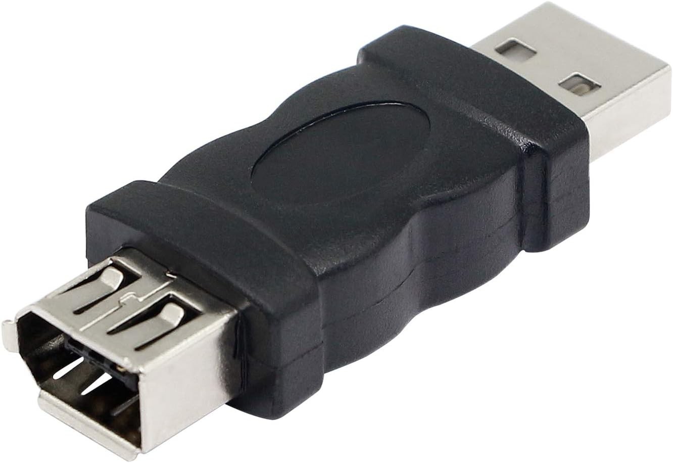 CERRXIAN Firewire IEEE 1394 6 Pin Female to USB Male Adapter Convertor black 
