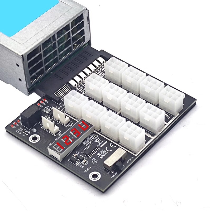 Breakout Board 20+28PIN to 12x 6pin PC CPU Server Power 2200W ATX2028-N01 For HP
