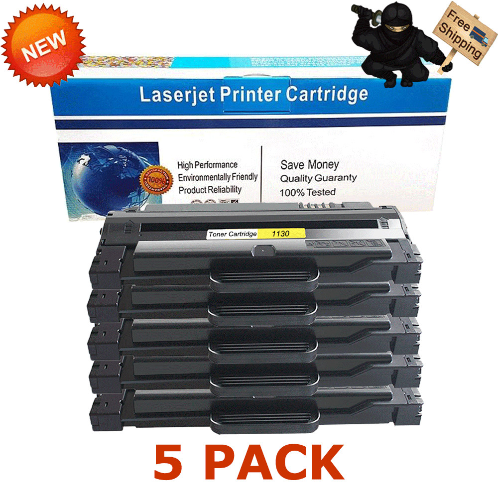5 PK Black Toner Cartridge 330-9523 7H53W for Dell 1130 1133 1135 1135n Printer