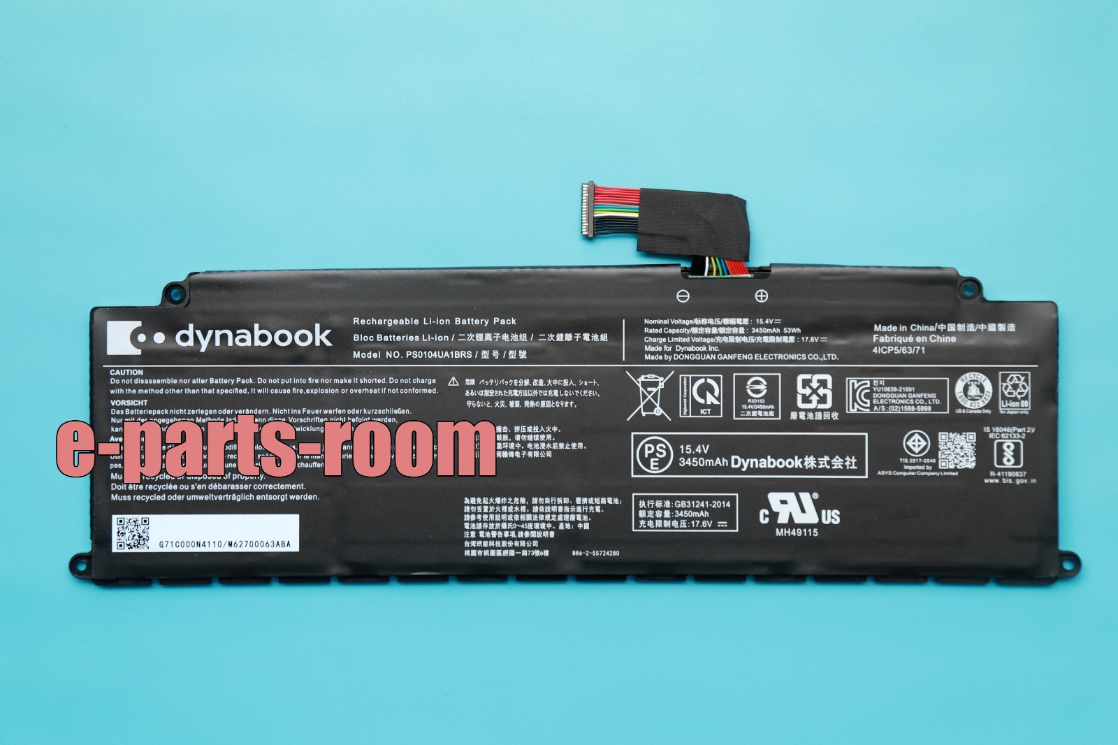 Genuine PS0104UA1BRS Battery fr Dynabook U30 Tecra A40-J-12E,A50-J,Portege X40-K