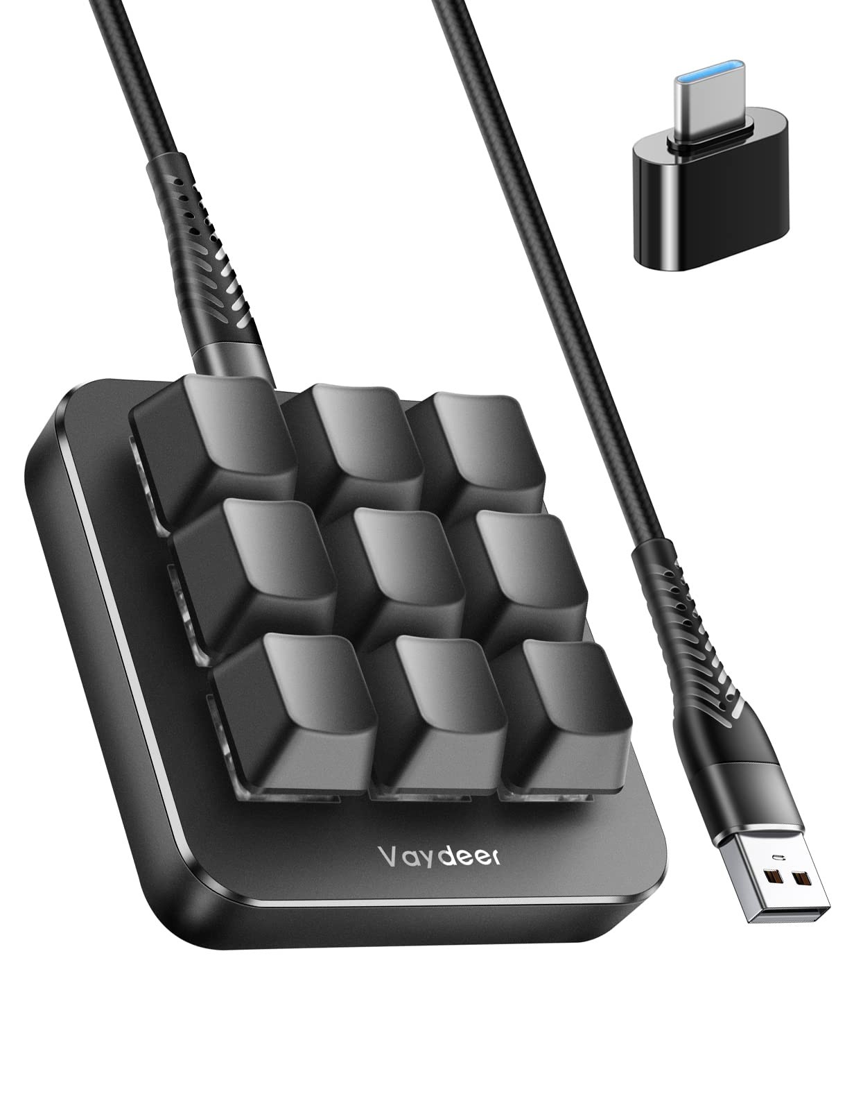 One-Handed Mechanical Keyboard Support NKRO, Hotkeys, One-Click Start,9 Fully...