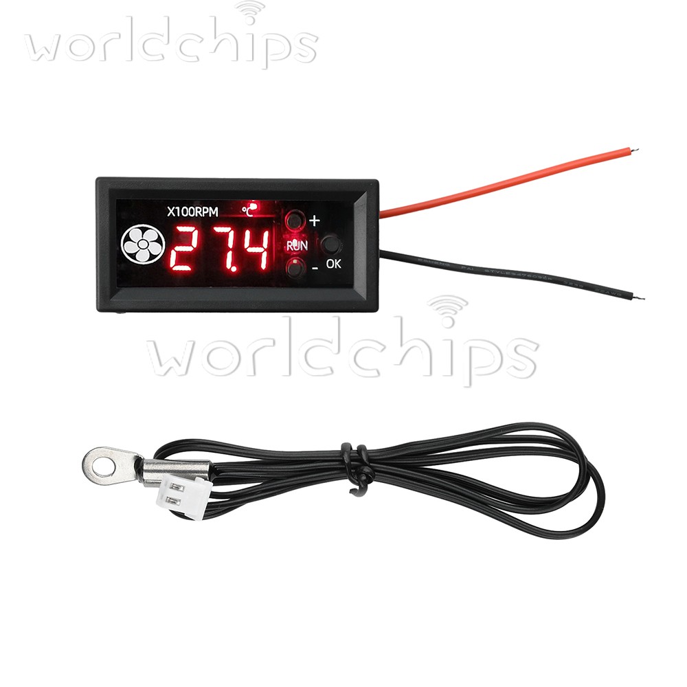 DC 12V 3A 4-wire PWM Fan Temperature Control Speed Controller Digital Display