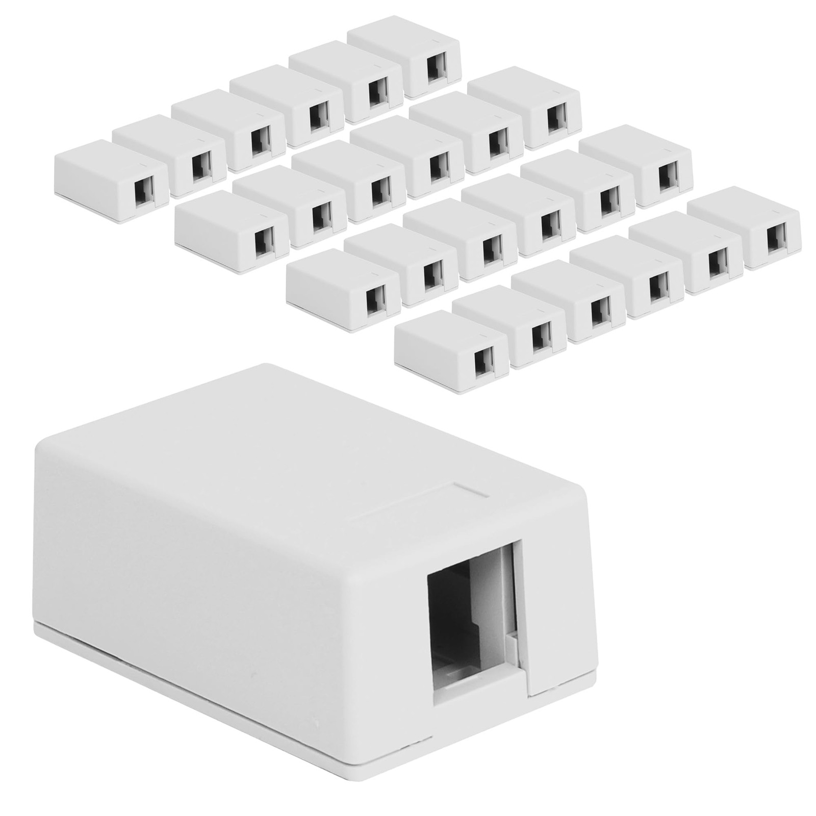 ICC 1Port Surface Mount Box, White, Works with Wide and Slim Profile Keystone...