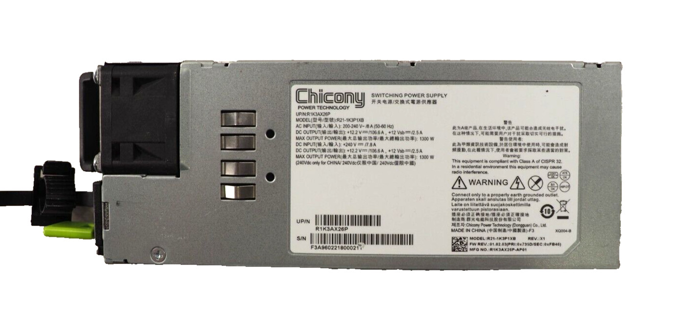 Chicony Power Technology UP/N R1K3AX26P 1300W Switching Power Supply R21-1K3P1XB