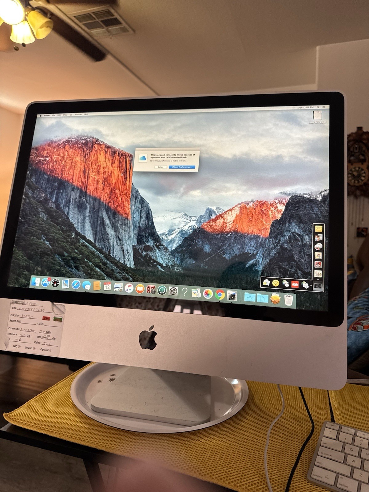 Working Apple IMAC 24 Inch Mid 2007