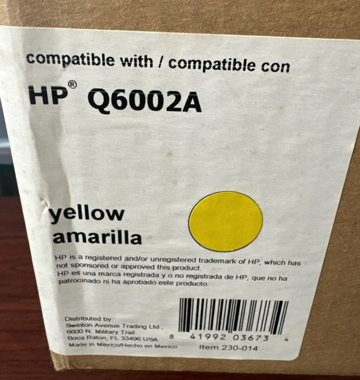 OFFICE DEPOT for HP Q6002A Yellow Toner Cartridge