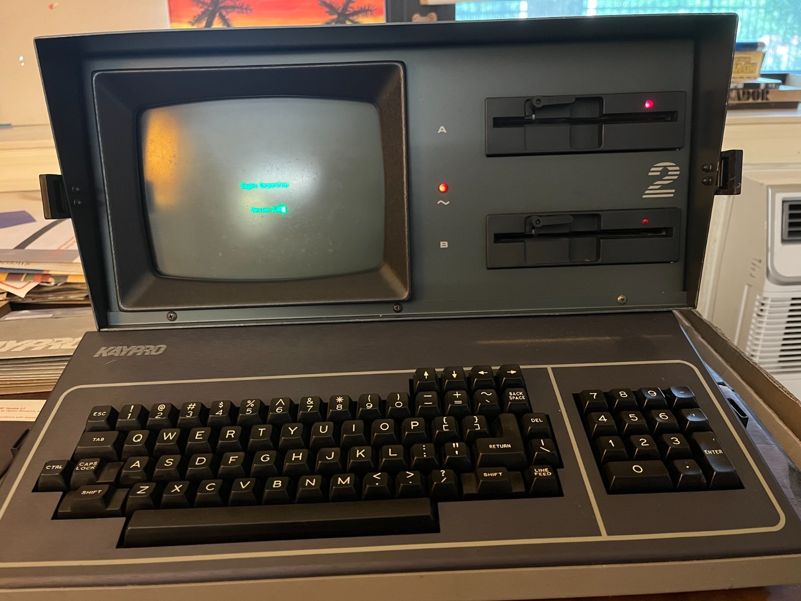 2 Kaypro Computers ( 1 Kaypro 2 & 1 Kaypro 4) complete with MANUALS & DISKETTES