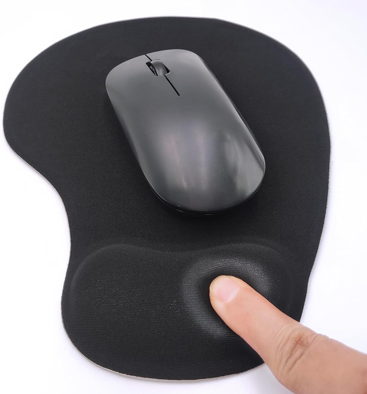 Alfombrilla ergonomica para mouse con soporte de gel para muñeca antideslizante