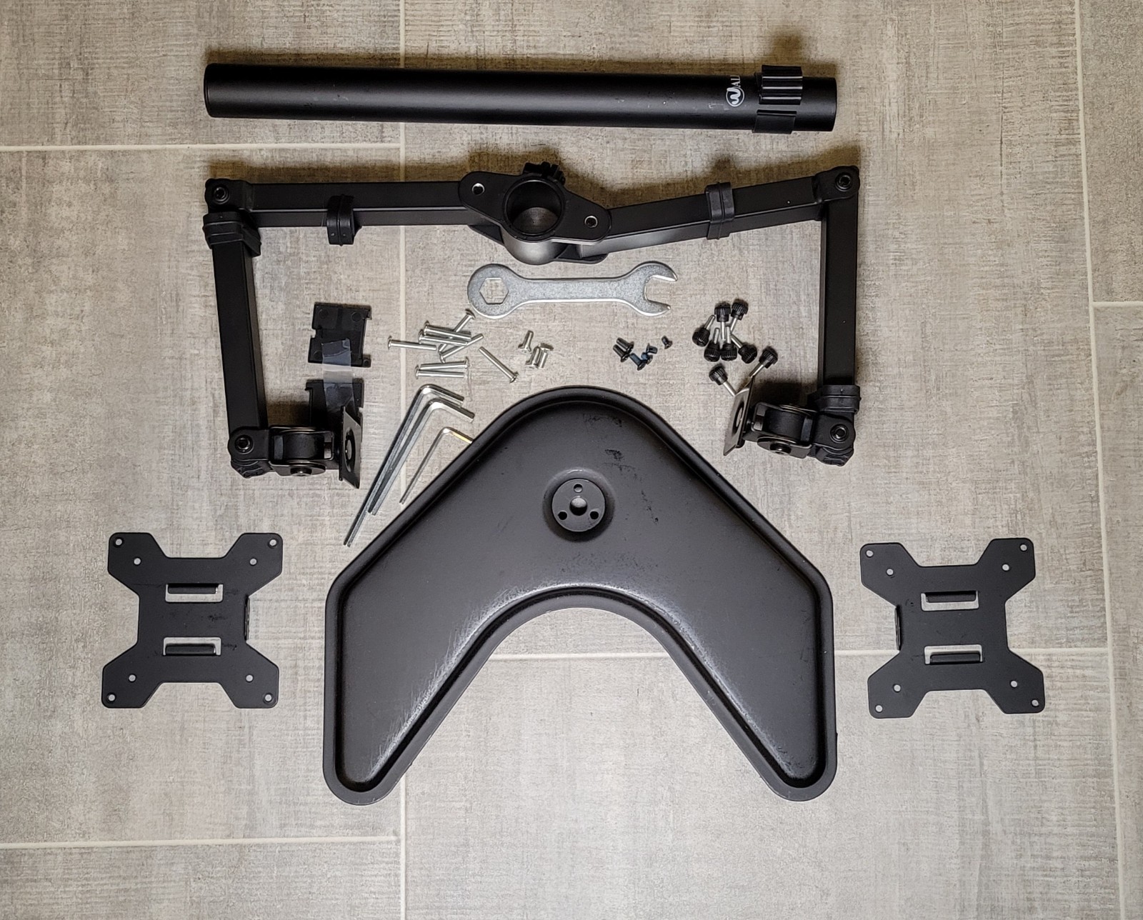 WALI Dual Monitor Desktop Mount Stand Fully Adjustable 13"-27"