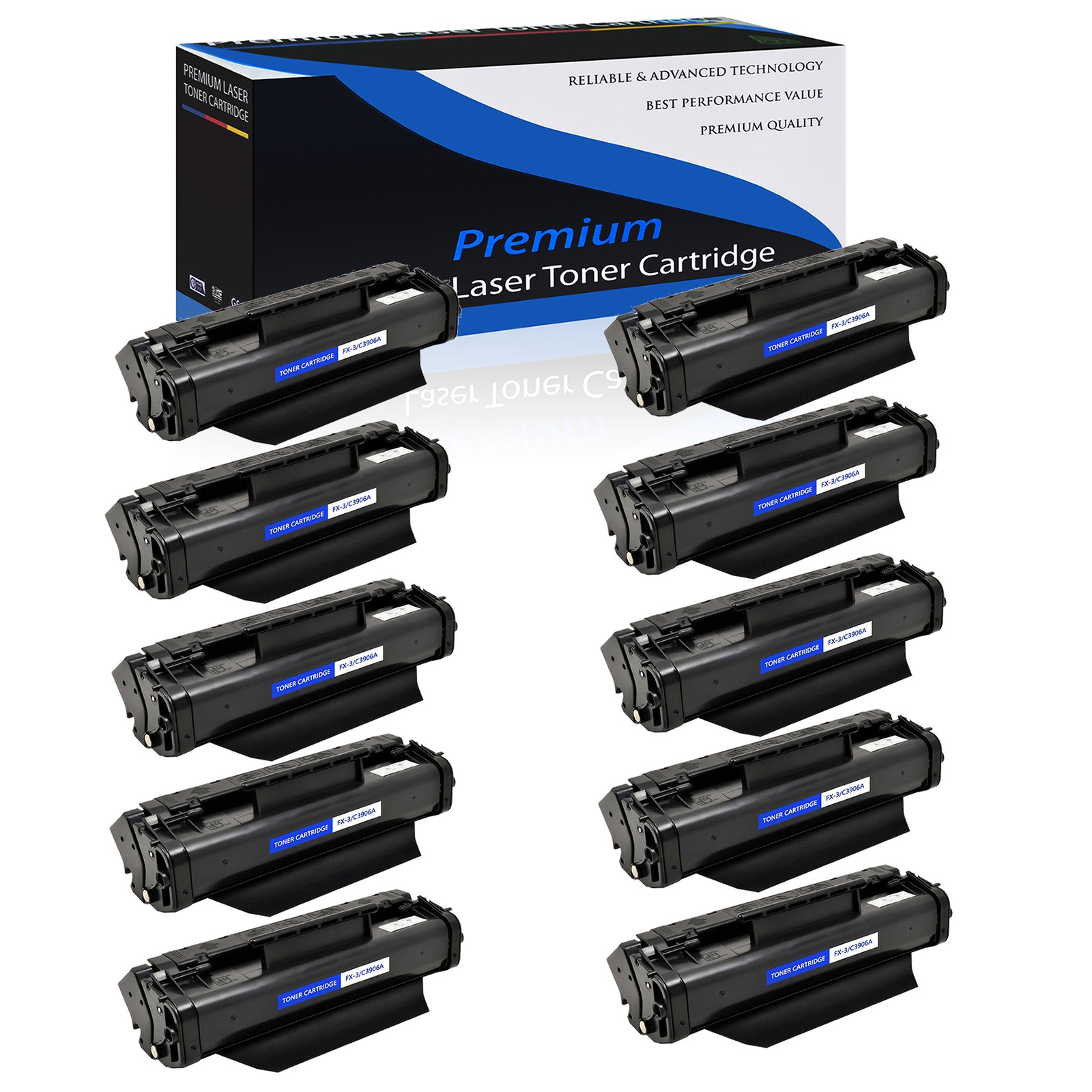 10 Pack C3906A 06A Toner Cartridge for HP LaserJet 5L 6L 3100 3150 3100se 3100xi