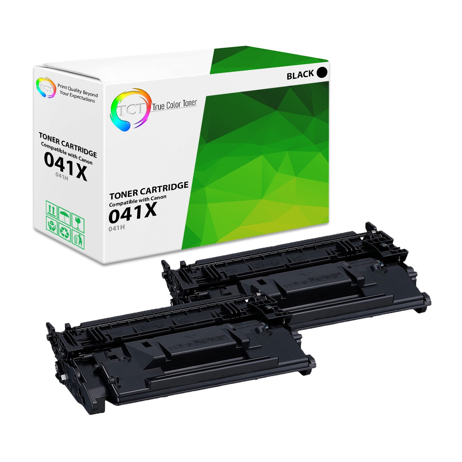 2Pk TCT 041H HY Black For Canon LBP312dn LBP312x Compatible Toner Cartridge