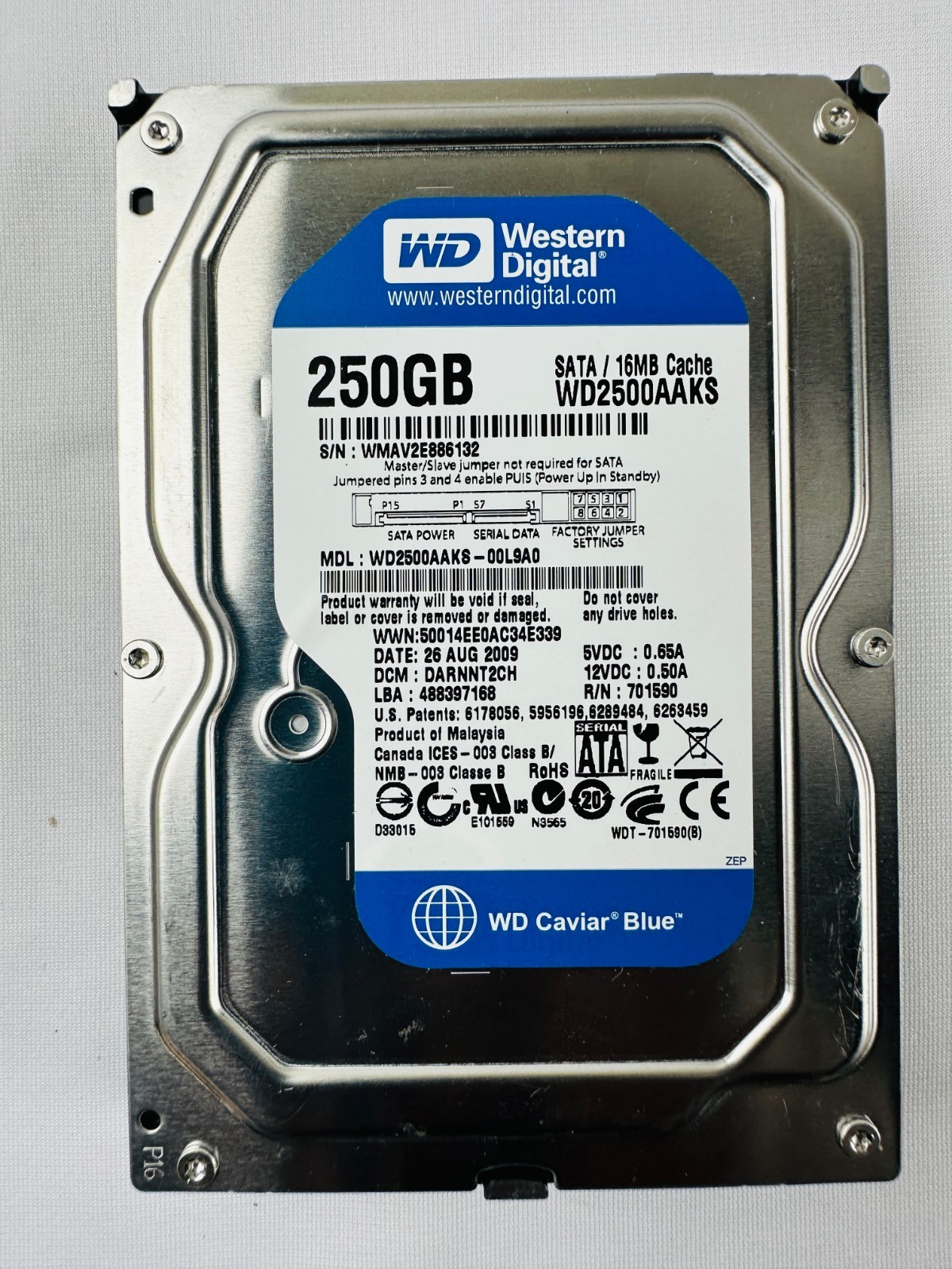 Western Digital WD2500AAKS-00L9A0 Hard Drive