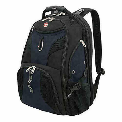 SWISSGEAR 1900 ScanSmart 17" Laptop Backpack Black Blue TSA Travel Bag 31L NWOT