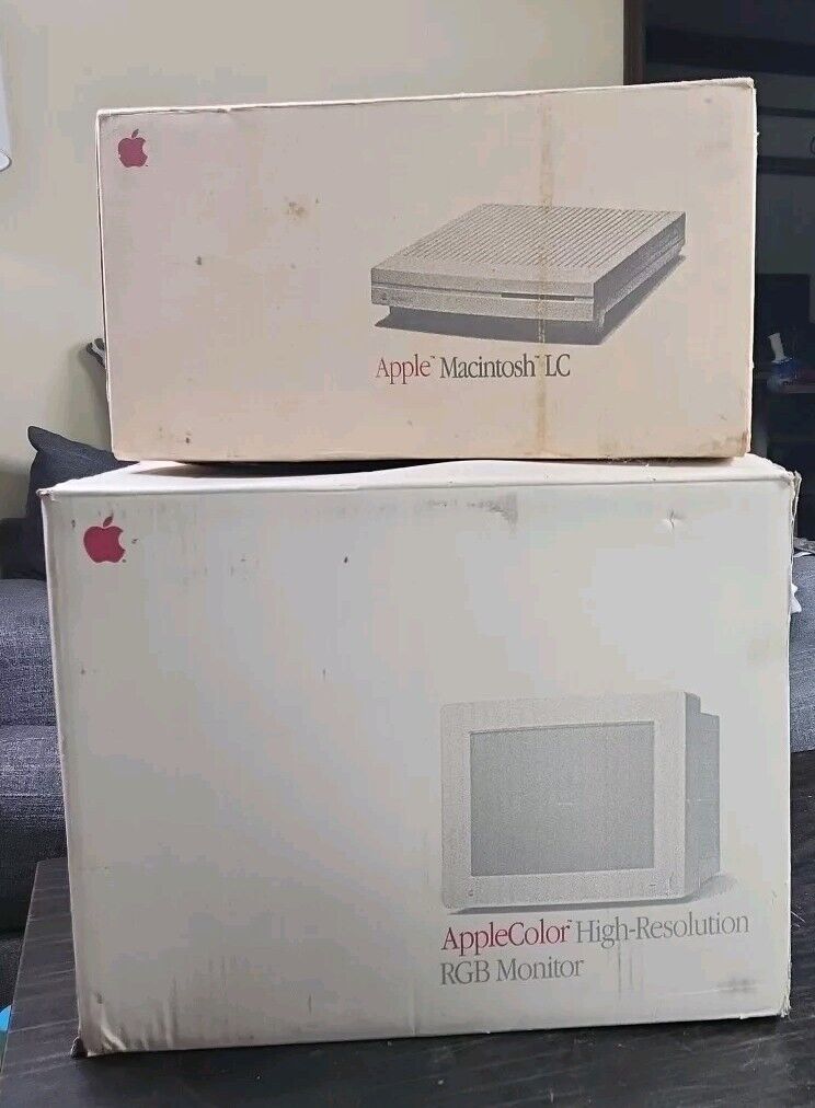 Vintage Apple Macintosh LC II M0350 Apple Color M0401  Boxes For Parts Repair 