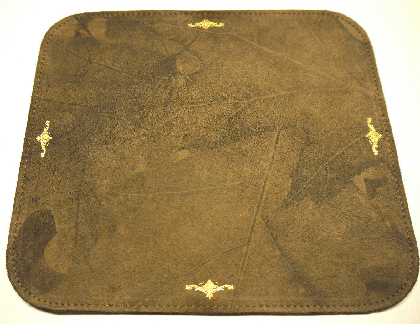 Leather Mouse Pad. Floral Unique Made in USA