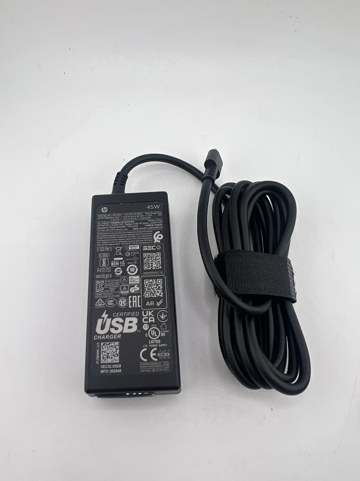 HP TPN-DA15 15V 3A 45W Genuine AC Power Adapter Charger No Power Cord