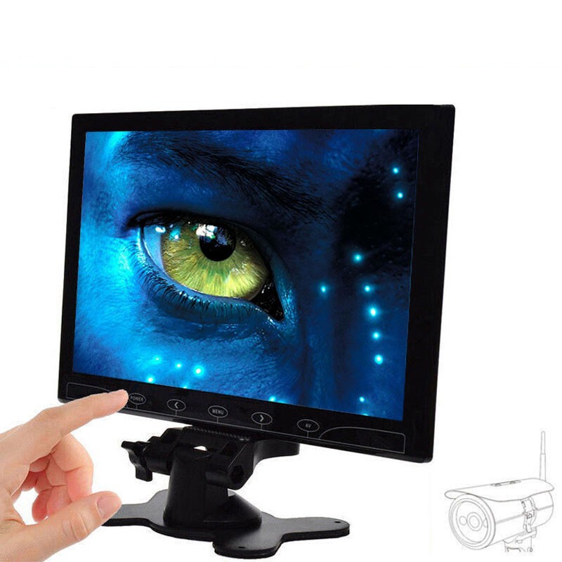 Portable Monitor 10 inch LCD Display Screen with AV VGA HDMI Input for DSLR PC