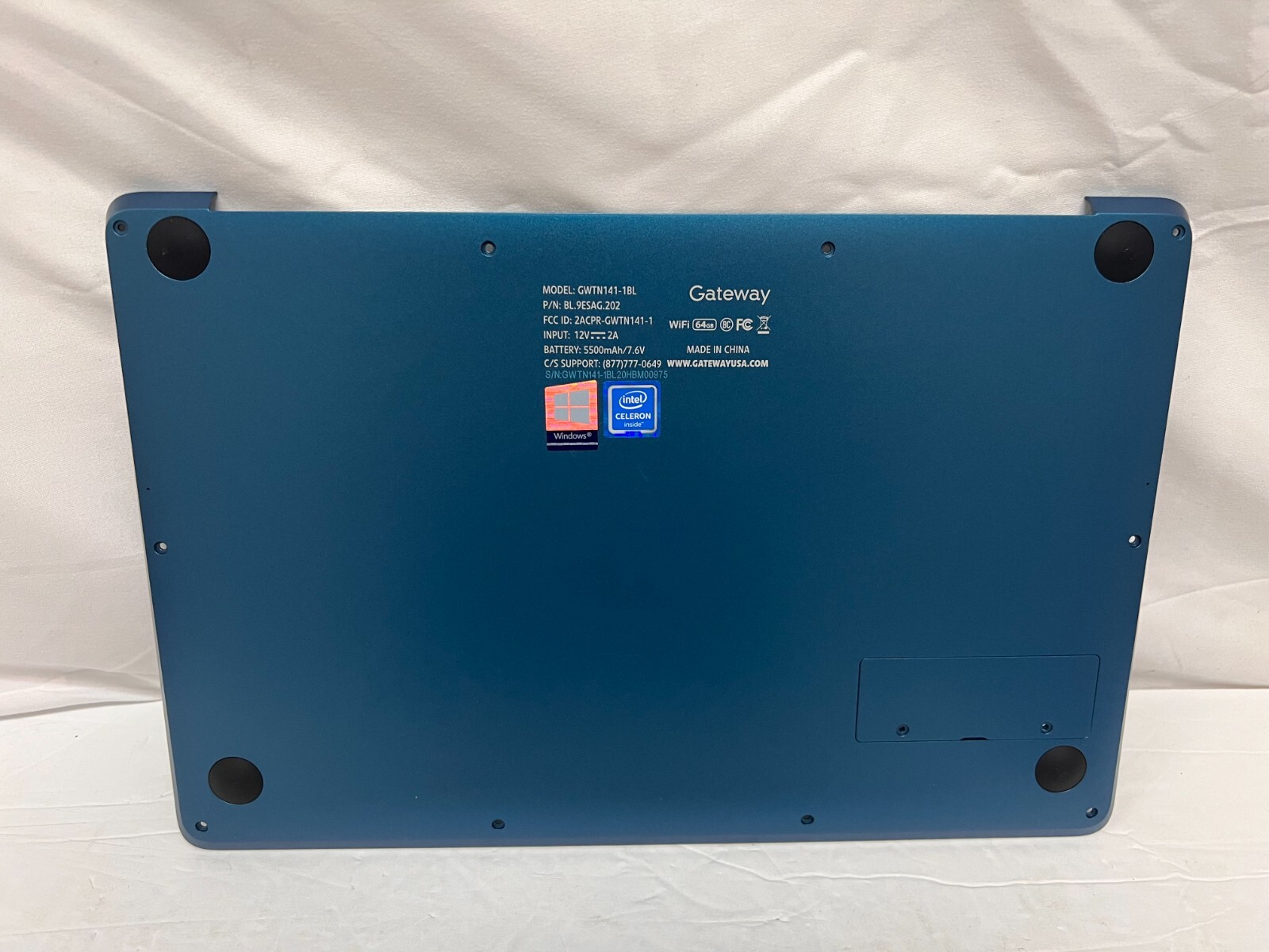 GENUINE GATEWAY GWTN141-1BL LAPTOP 14.1″ Bottom Cover-Blue