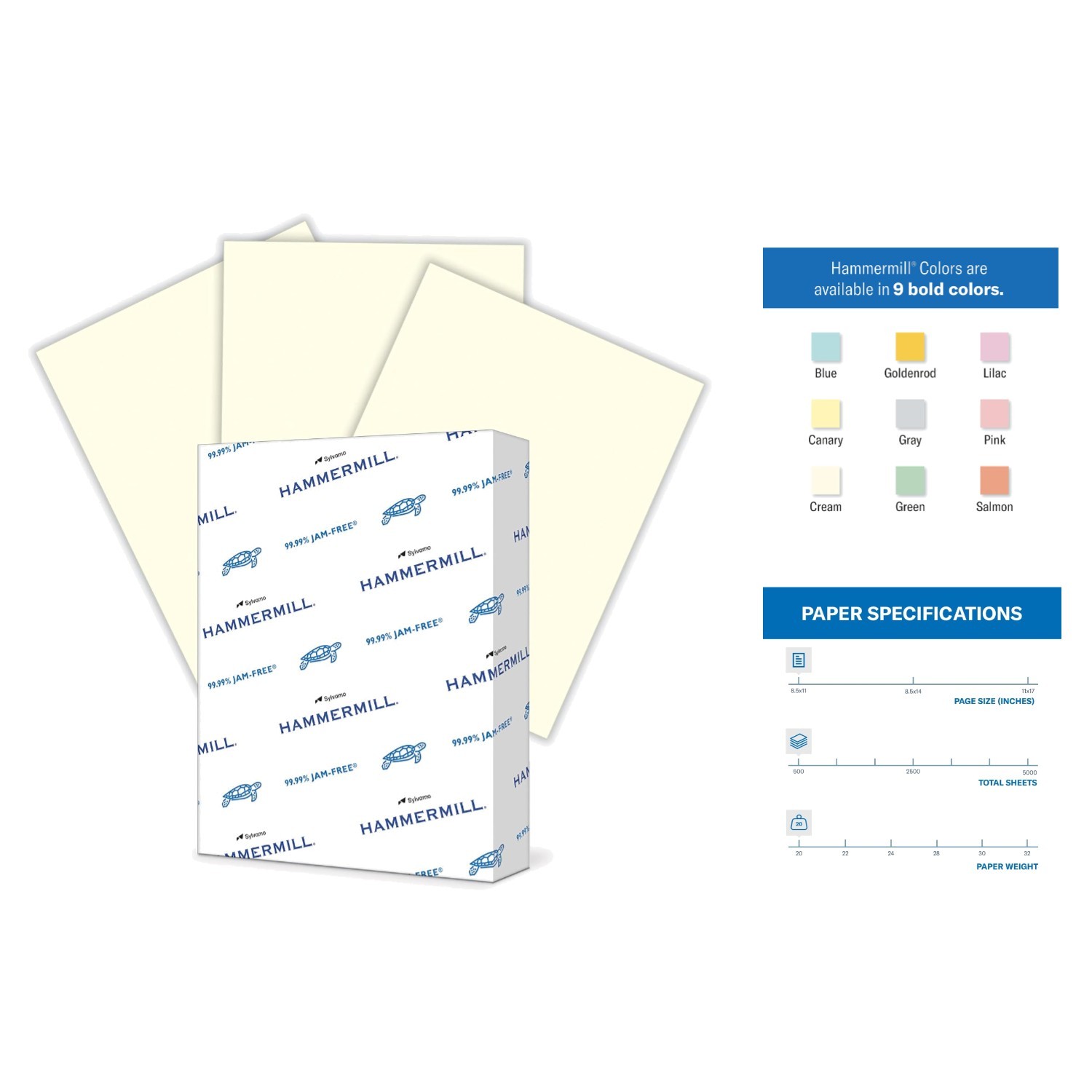Eco-Friendly Cream 20lb Colored Paper, 8.5x11 - 500 Sheets for Creative Projects