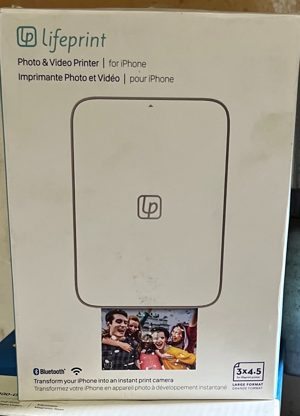 Lifeprint Portable ZINK Digital Photo Printer, Color, Bluetooth/WiFi, 3x4.5