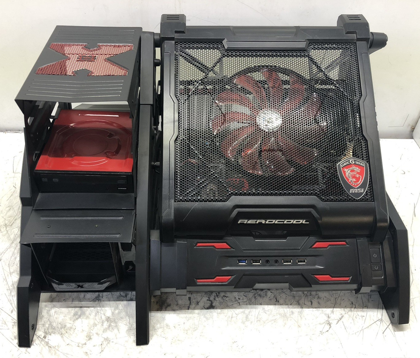 Aerocool-Strike-X Air PC Tower Case w/Geforce GTX 1080 & Z77A-65MB -READ PARTS
