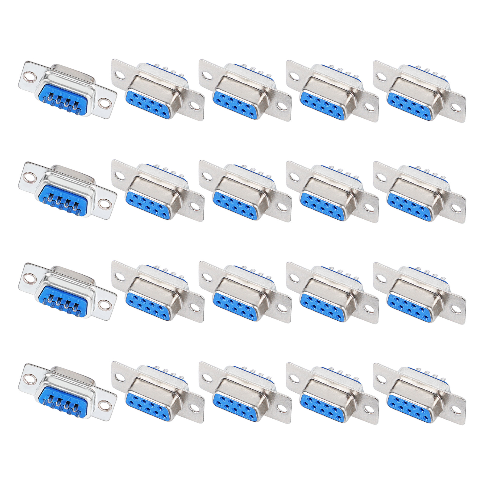 20Pcs 9 Pins D-Sub Connector RS232 Serial Solder Type DB9 Female Connector