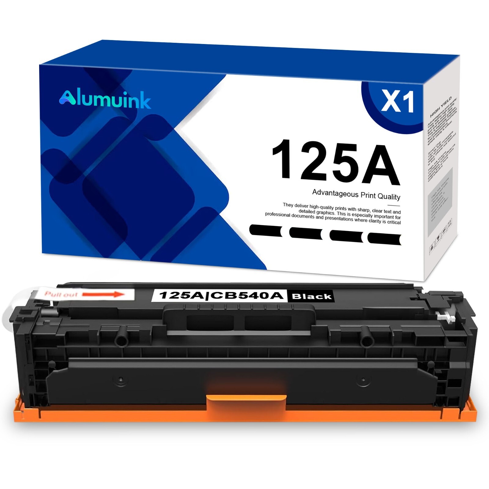 1PK 125A Black Toner Cartridge Replacement for HP 125A CB540A Color CP1215