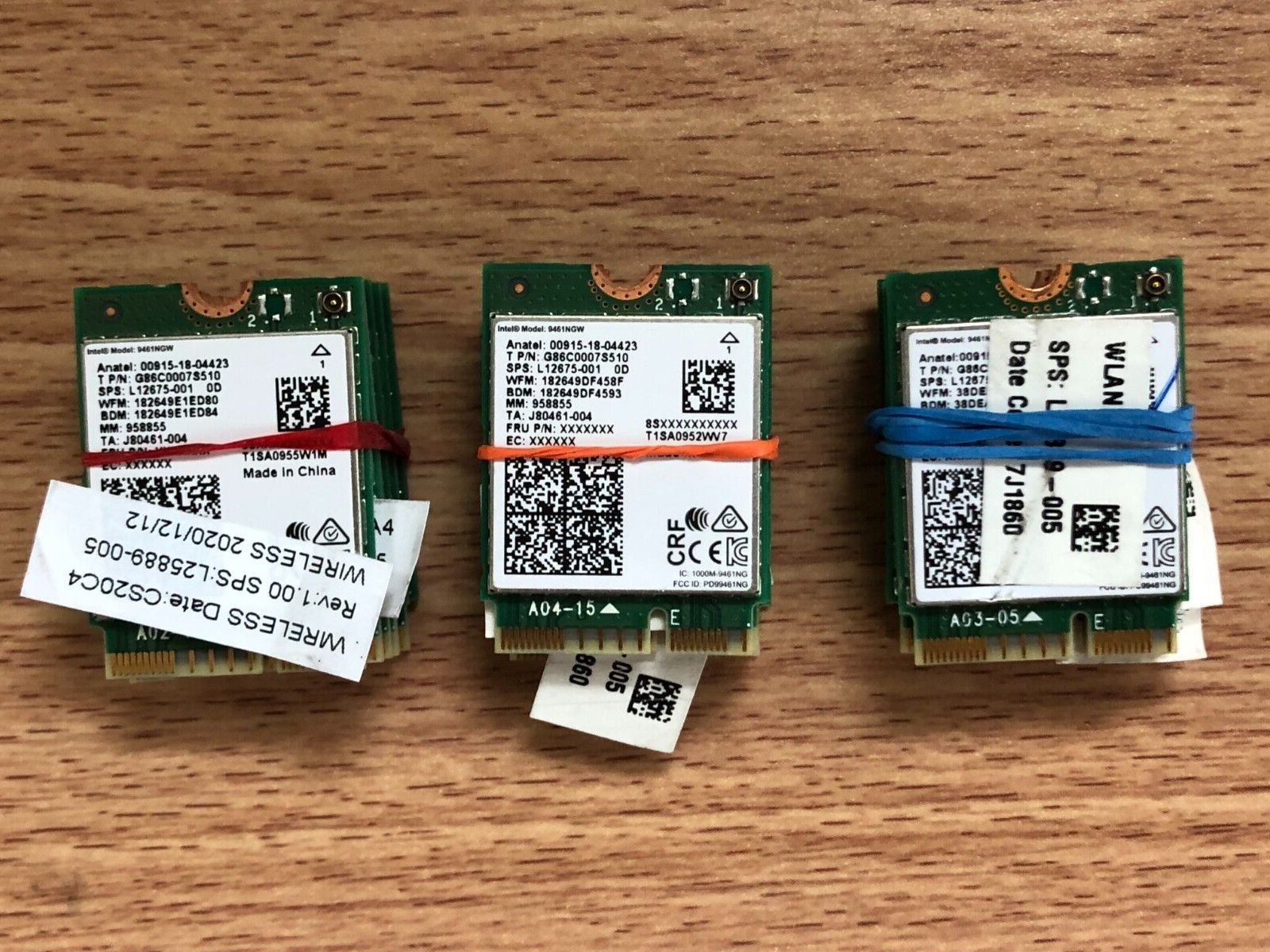 HP L12675-001 Intel Dual Band Wireless-AC 9461NGW BT NGFF G86C0007S510 LOT of 15