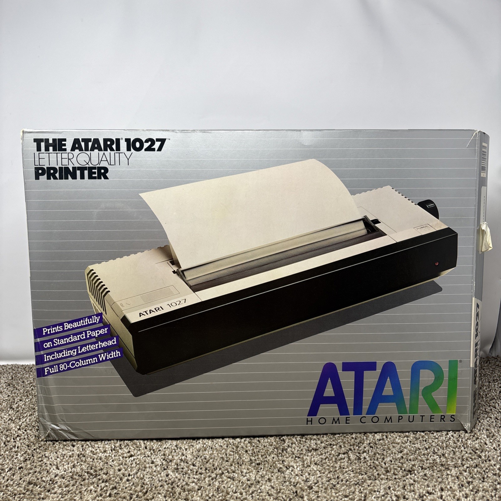 Atari 1027 “for parts”Printer for Atari Home Computers w/ Power Supply & Box