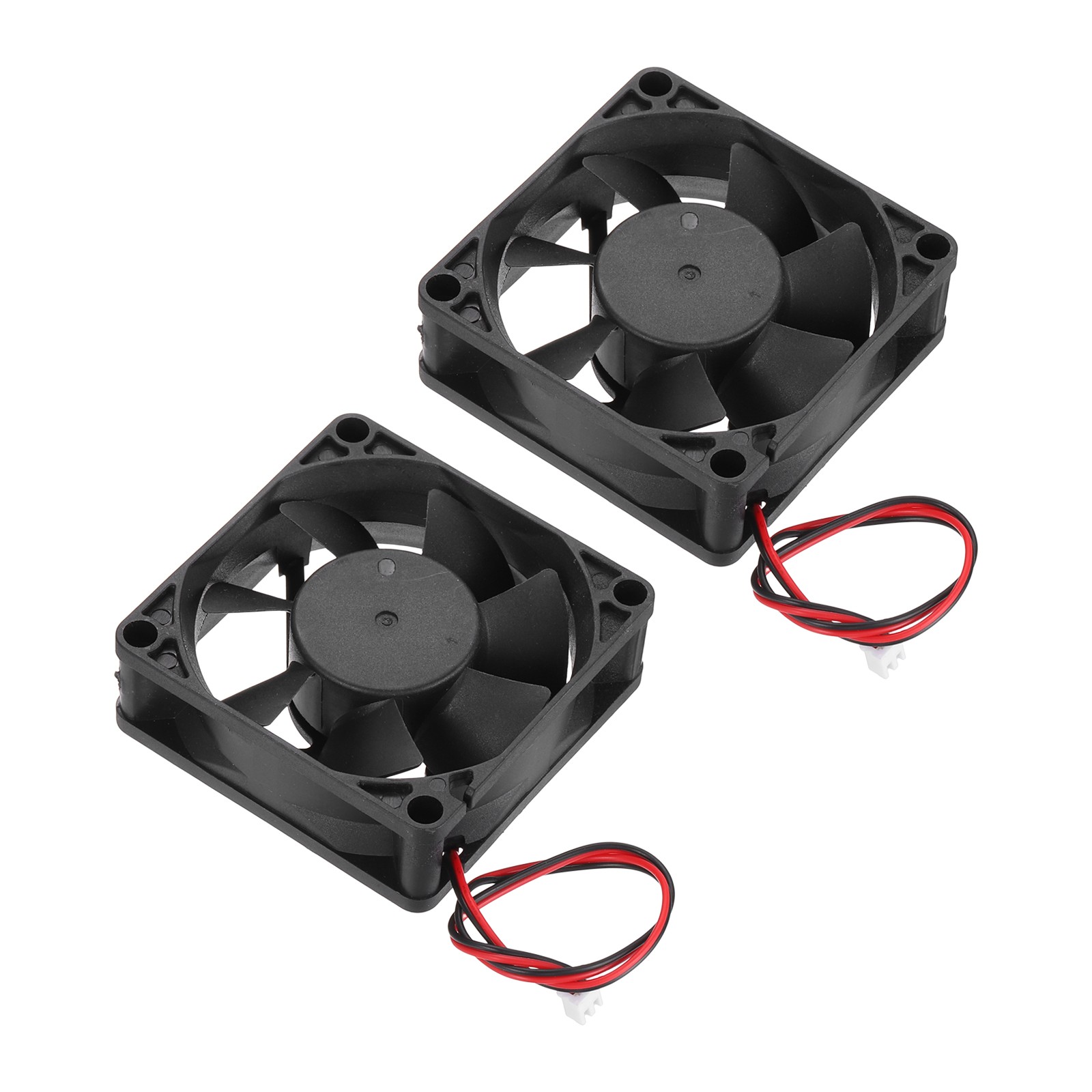 2 x DC12V Brushless Cooling Fan DC12V 0.24A 70x70x25mm 2Pin High Speed Quiet