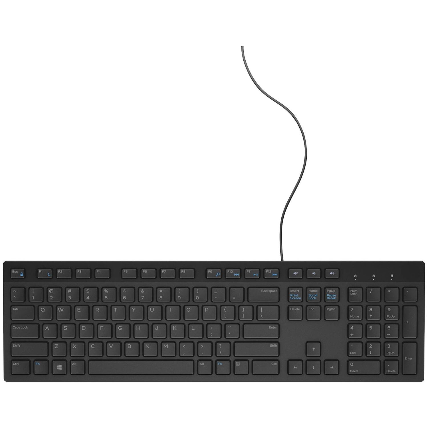 Lot of 2 Dell KB216 USB Wired Keyboard Black Full Size Chiclet KB216-BK-US
