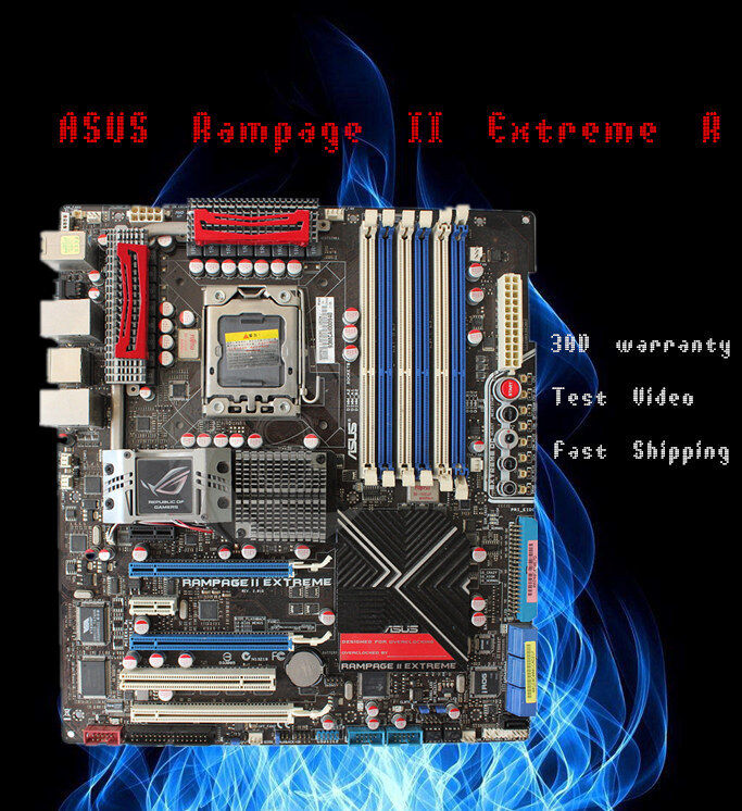 for ASUS Rampage II Extreme REV.2.01G Motherboard Intel X58 LGA1366 Tested