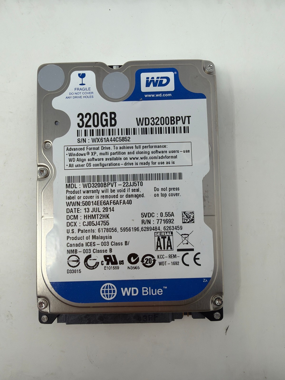 Western Digital WD3200BPVT 320GB SATA Grade B