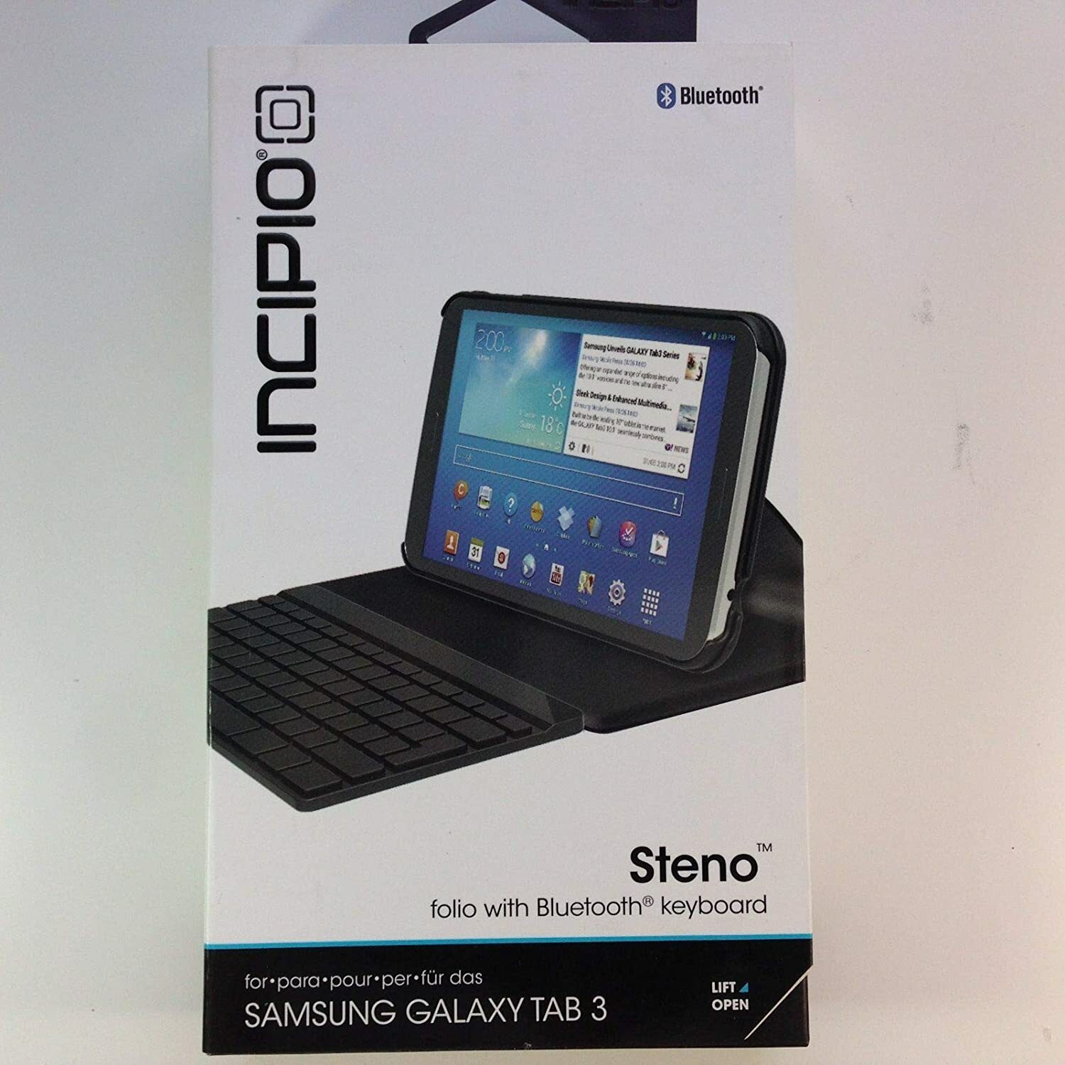 NEW Sealed Incipio Steno Folio Case Bluetooth Keyboard Samsung Galaxy TAB 3 7.0