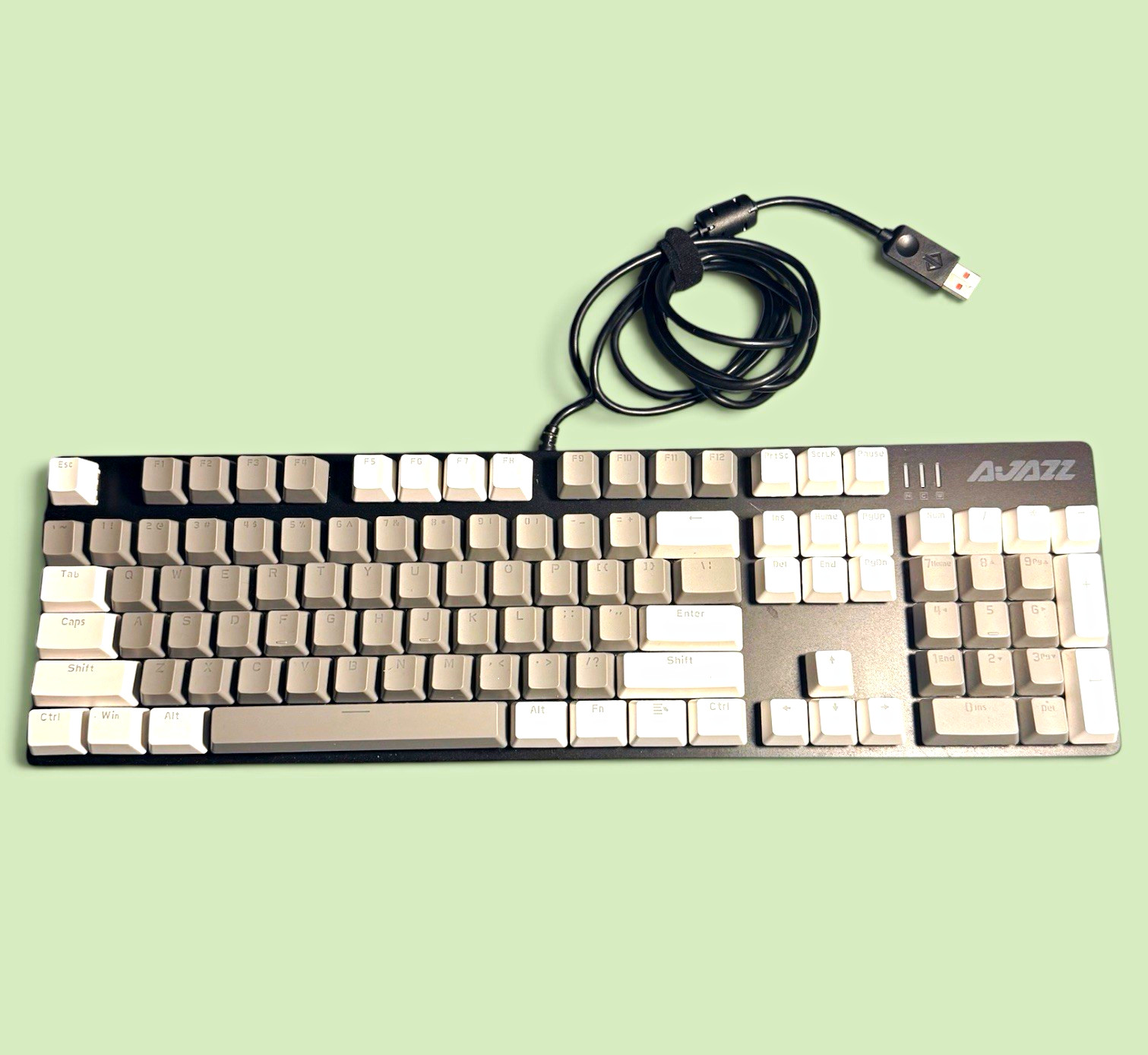 AJAZZ x NACODEX AK687 Wired Mechanical Gaming Keyboard Gray White PBT USB