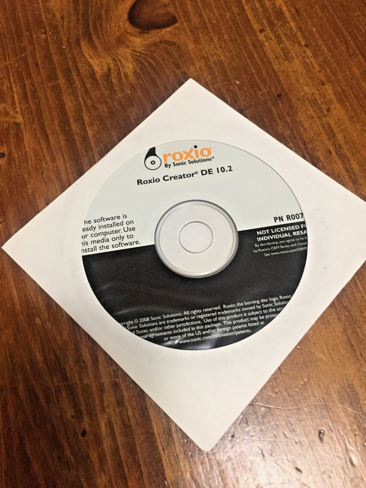 Roxio Creator DE 10.2 Sonic Solutions Installation Disk New Sealed