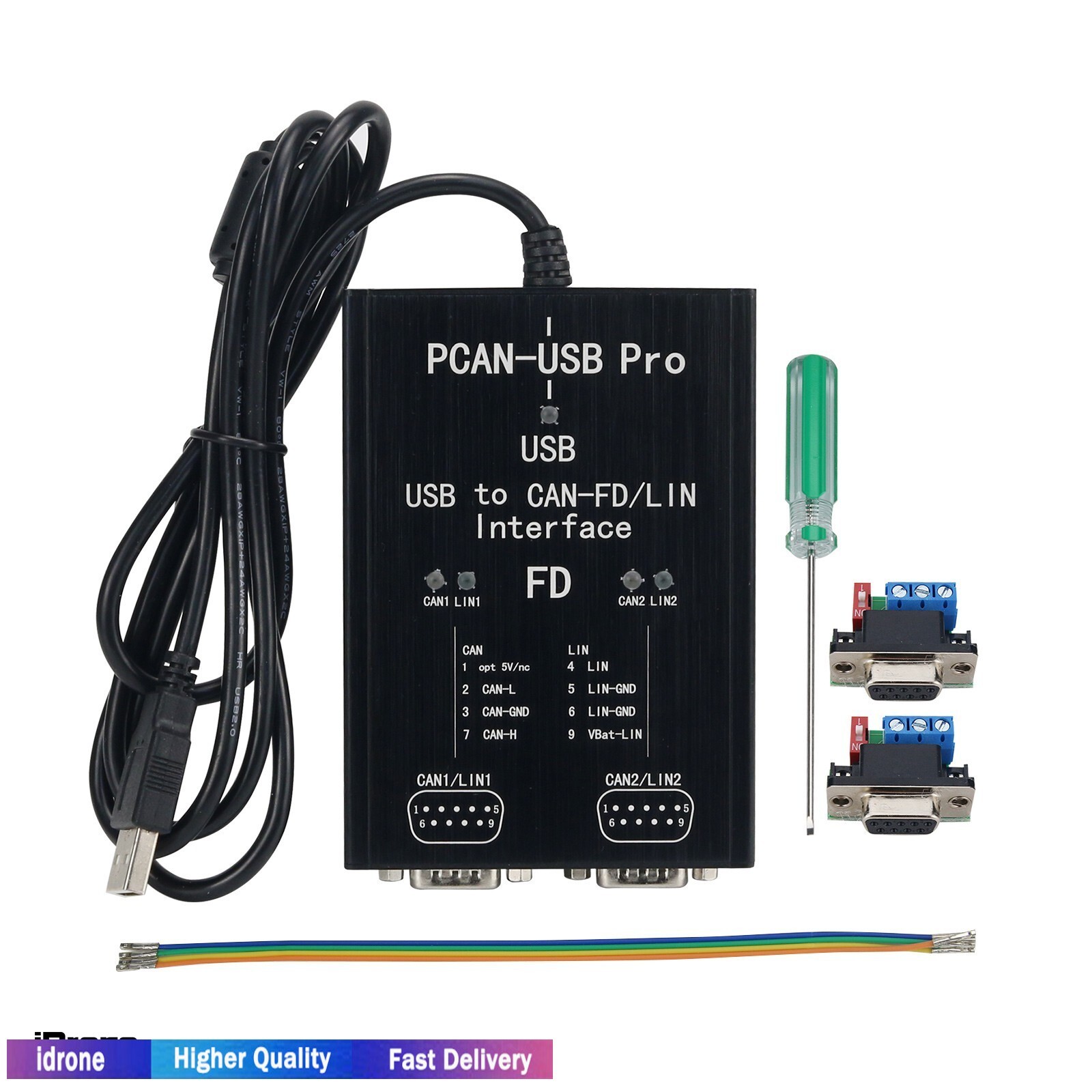 PCAN-USB Pro PCAN FD PRO 12Mbit/s USB to CAN Adapter 2CH FD for PEAK IPEH-004061