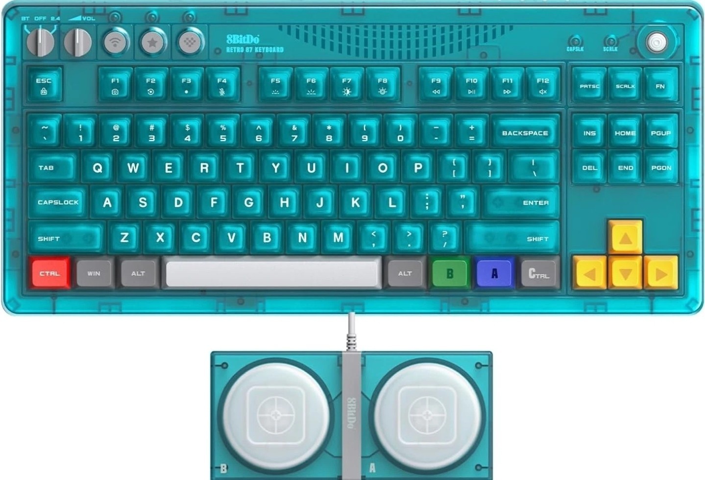 8BitDo Retro 87 Mechanical Keyboard, Gaming Keyboard / RGB Backlight -N64 Themed