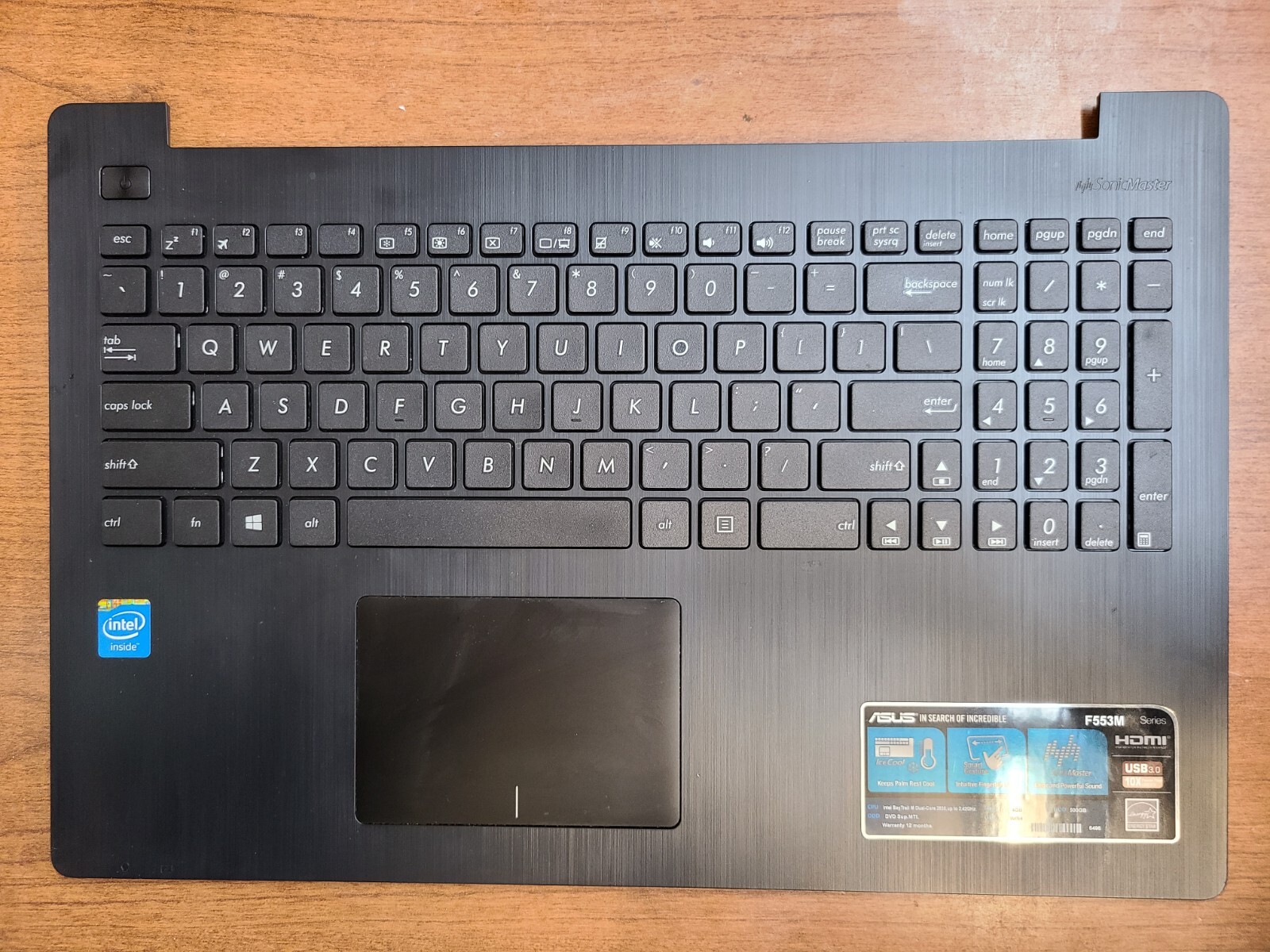 GENUINE ASUS F553M SERIES 15.6" LAPTOP PALMREST TOUCHPAD KEYBOARD 13NB04X1P03114