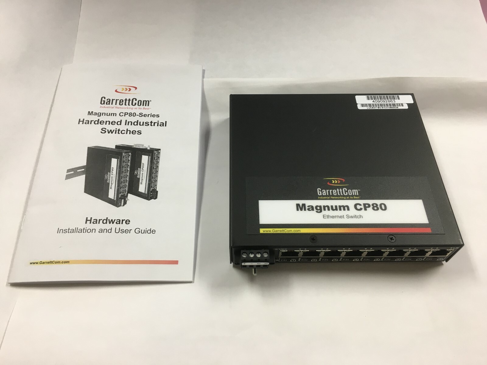 New GarrettCom Magnum CP80-24VDC 8 Fiber Port  Ethernet Switch 10/100